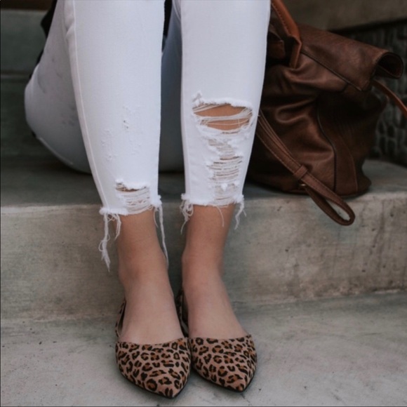 Animal print leopard  pointed flat - Picture 5 of 8